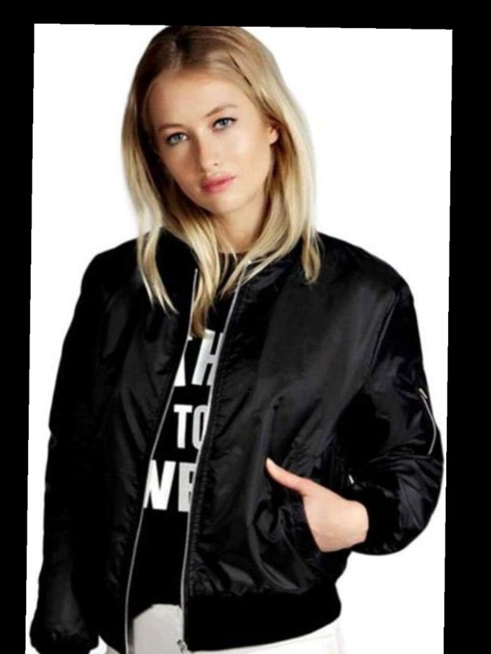 BLACK OLD NAVY BOMBER JACKET